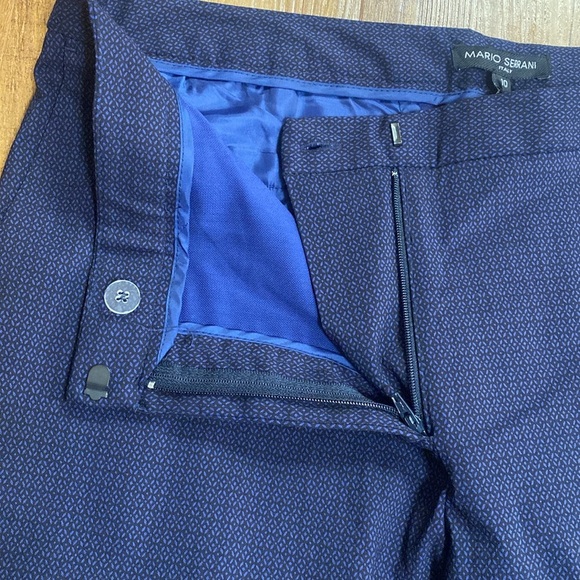 Mario Serrani black & navy comfort stretch slim fit cropped pants size 10 - Picture 5 of 7